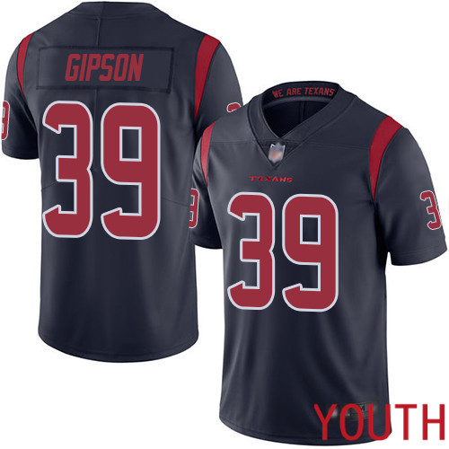 Houston Texans Limited Navy Blue Youth Tashaun Gipson Jersey NFL Football #39 Rush Vapor Untouchable->youth nfl jersey->Youth Jersey